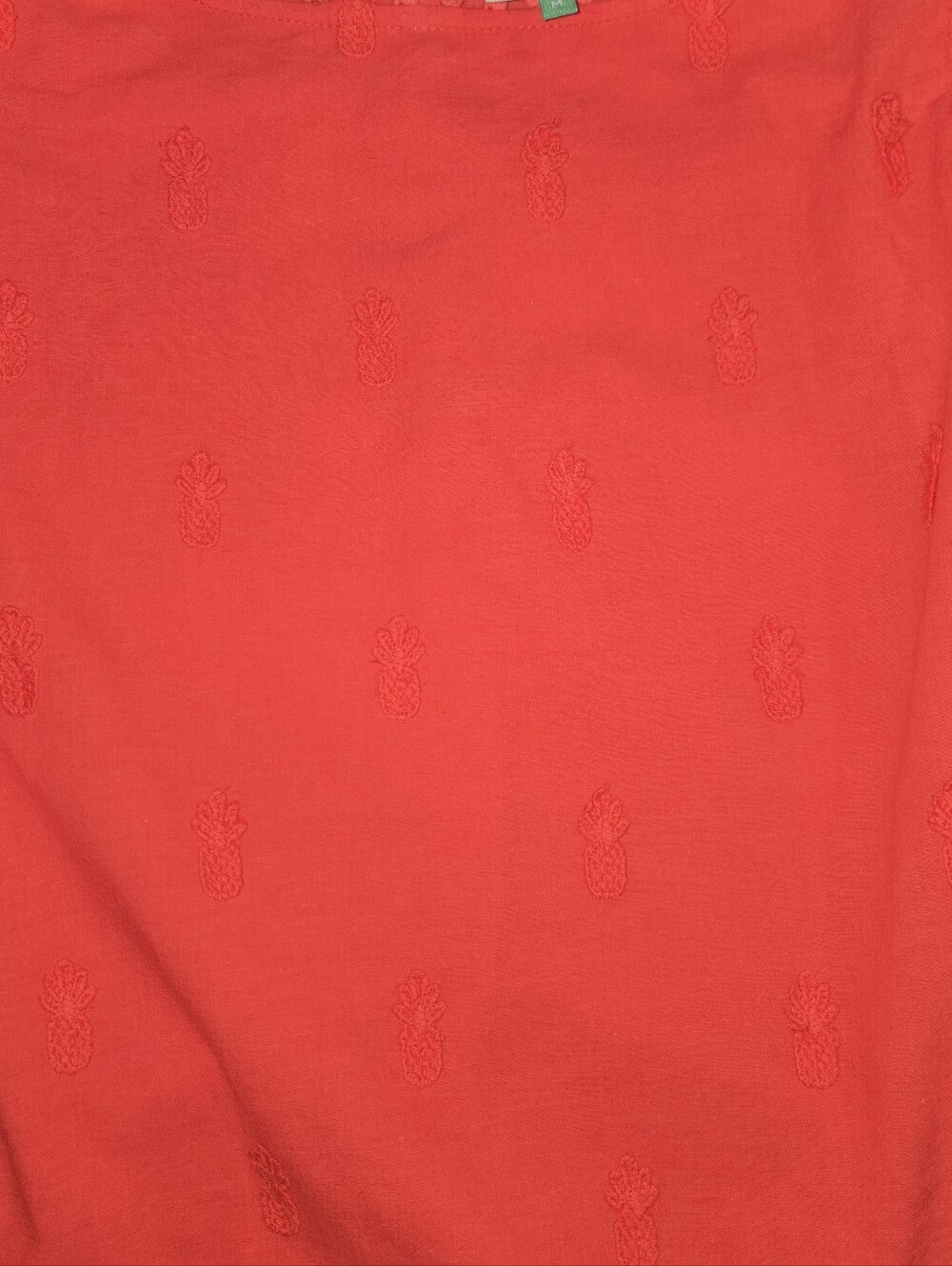 FARM Rio Red Puff-Sleeve Embroidered Cropped Blouse - Picture 12 of 15